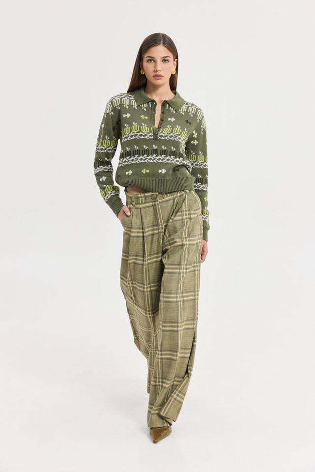 CHAMELEON PANTS OLIVE PLAID