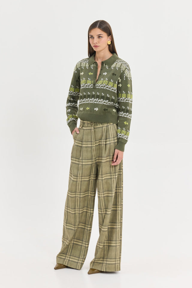 CHAMELEON PANTS OLIVE PLAID
