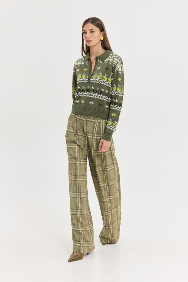CHAMELEON PANTS OLIVE PLAID