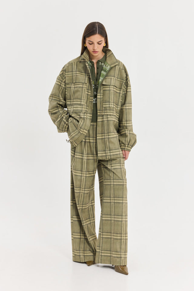 ORION BLAZER OLIVE PLAID