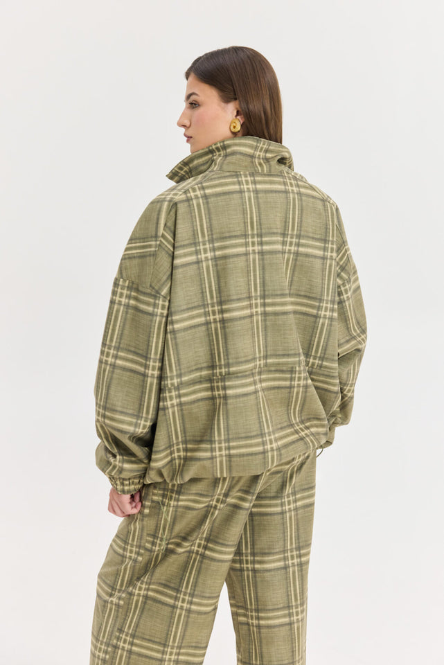 ORION BLAZER OLIVE PLAID