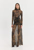 MANDARINO DRESS BROWN
