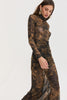 MANDARINO DRESS BROWN
