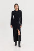 PUNCH KNITTED DRESS BLACK