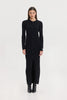 PUNCH KNITTED DRESS BLACK