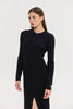 PUNCH KNITTED DRESS BLACK