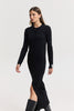 PUNCH KNITTED DRESS BLACK