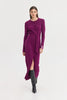 PUNCH KNITTED DRESS BORDEAUX