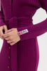PUNCH KNITTED DRESS BORDEAUX