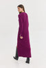 PUNCH KNITTED DRESS BORDEAUX