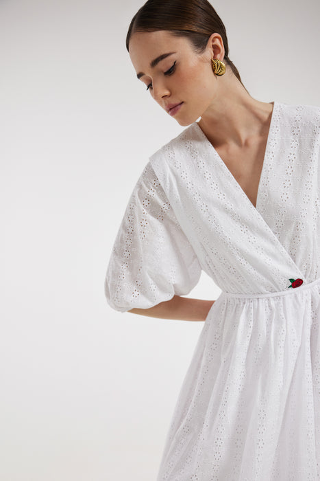 LORENNE DRESS WHITE LACE