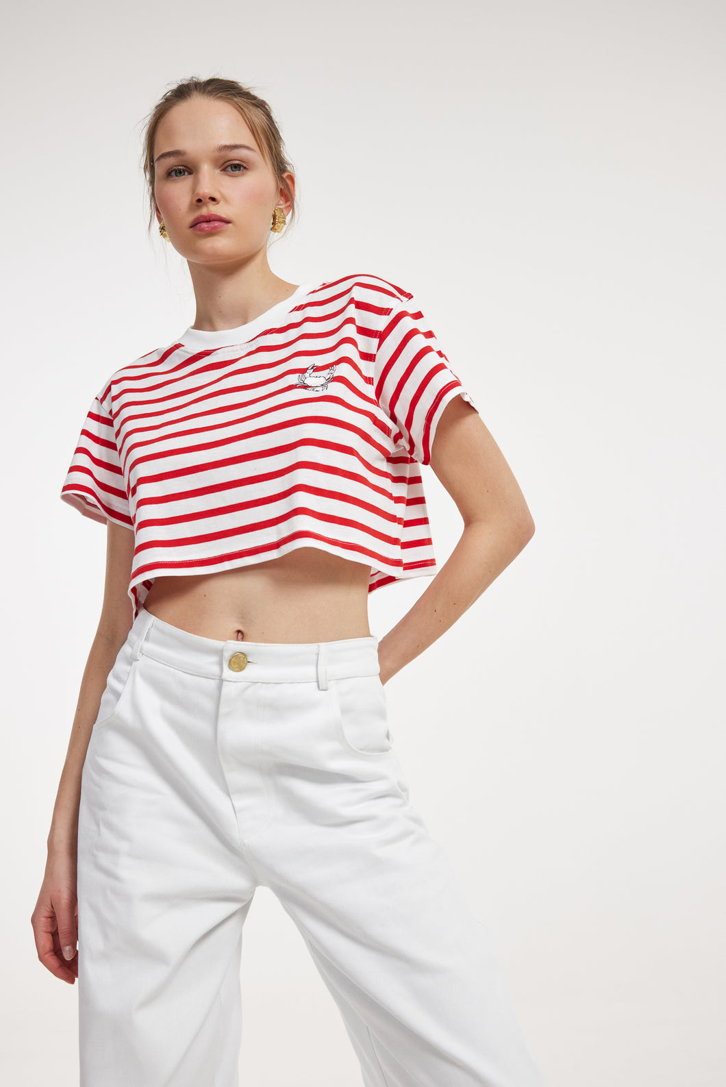 NALA TOP RED STRIPES