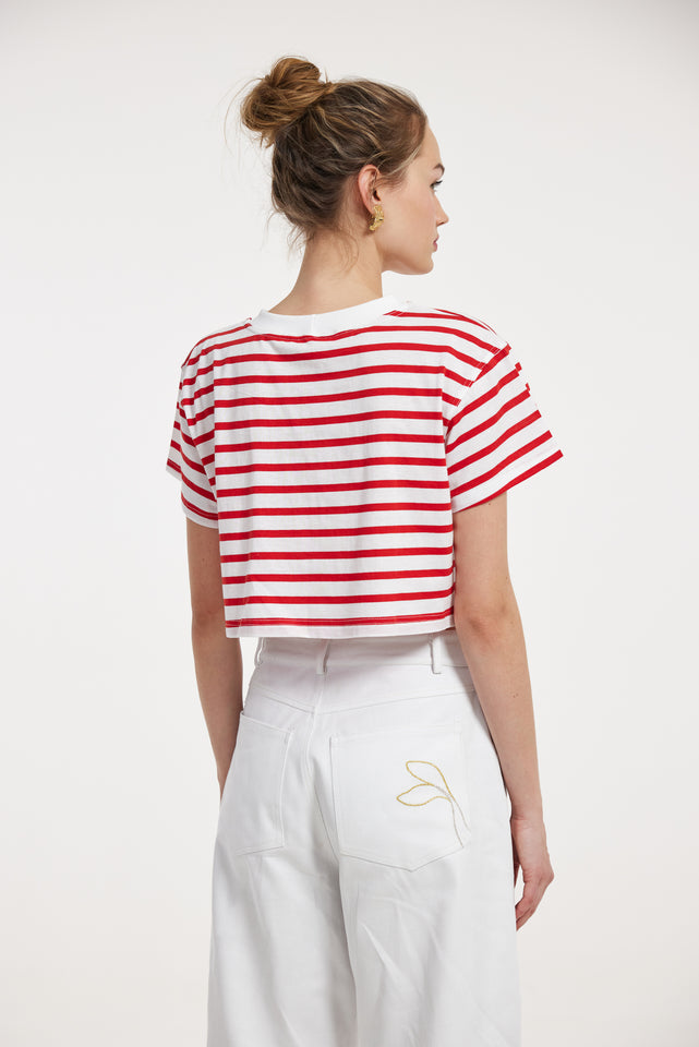 NALA TOP RED STRIPES