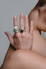 NA053 STONE STUCK RING GREEN AVENTURINE