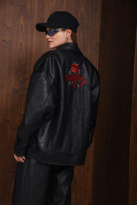 IDENTITY FAUX LEATHER JACKET