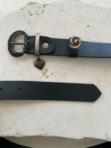 "LOVE CHANGES" BLACK BRONZE BELT