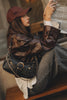 "KISS OF LIFE" BLACK GOLD SHOULDER BAG