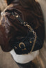 "KISS OF LIFE" BLACK GOLD SHOULDER BAG