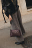 "BEAUTIFUL THINGS" DARK PLUM GOLD SHOULDER BAG