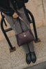 "BEAUTIFUL THINGS" DARK PLUM GOLD SHOULDER BAG