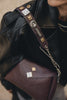 "BEAUTIFUL THINGS" DARK PLUM GOLD SHOULDER BAG