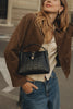 "HERE WITH ME" BLACK GOLD SHOULDER BAG