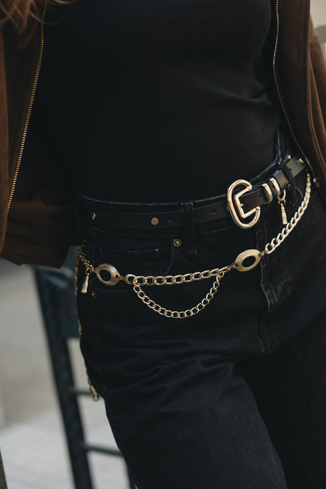"THAT'S THE WAY" GOLD CHAIN BELT