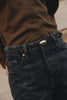 "TINY DANCER" BLACK NICKEL LEATHER BELT