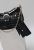"KISS OF LIFE" BLACK GOLD SHOULDER BAG