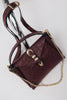 "HERE WITH ME" CHERRY GOLD SHOULDER BAG
