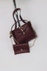 "HERE WITH ME" CHERRY GOLD SHOULDER BAG