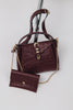 "HERE WITH ME" CHERRY GOLD SHOULDER BAG