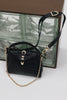 "HERE WITH ME" BLACK GOLD SHOULDER BAG