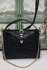 "HERE WITH ME" BLACK GOLD SHOULDER BAG