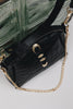 "HERE WITH ME" BLACK GOLD SHOULDER BAG