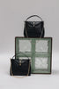 "HERE WITH ME" BLACK NICKEL SHOULDER BAG