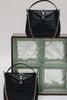 "HERE WITH ME" BLACK NICKEL SHOULDER BAG