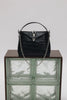 "HERE WITH ME" BLACK NICKEL SHOULDER BAG