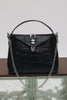 "HERE WITH ME" BLACK NICKEL SHOULDER BAG