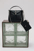 "HERE WITH ME" BLACK NICKEL SHOULDER BAG