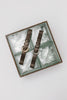 "WANDERING STAR" BROWN NICKEL LEATHER BELT