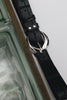 "WANDERING STAR" BLACK NICKEL LEATHER BELT