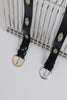 "ROMANTIC DREAMS" BLACK NICKEL LEATHER BELT