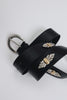 "ROMANTIC DREAMS" BLACK NICKEL LEATHER BELT