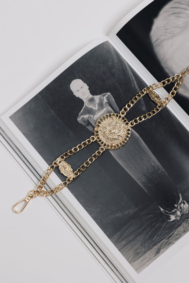 "ANTHEM" GOLD CHAIN BELT