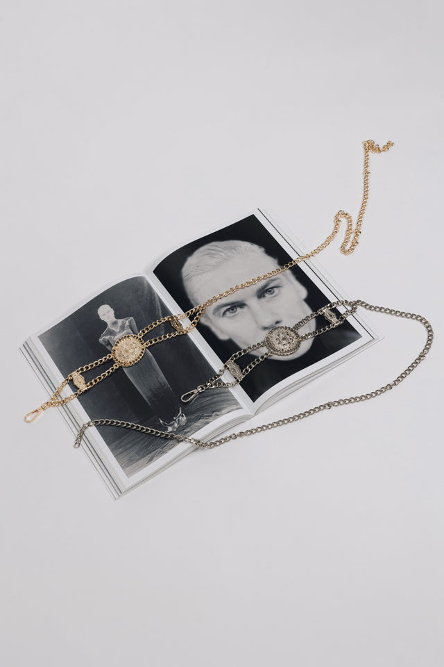 "ANTHEM" GOLD CHAIN BELT