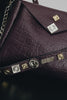 "BEAUTIFUL THINGS" DARK PLUM GOLD SHOULDER BAG