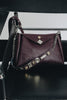 "BEAUTIFUL THINGS" DARK PLUM GOLD SHOULDER BAG