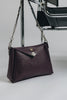 "BEAUTIFUL THINGS" DARK PLUM GOLD SHOULDER BAG