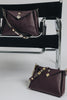 "BEAUTIFUL THINGS" DARK PLUM GOLD SHOULDER BAG